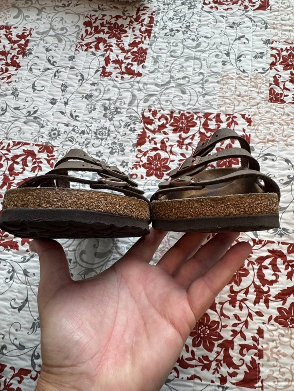 Birkenstock The Florida Brown Three-Strap Slide Sandals - Picture 3 of 6